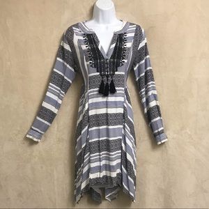 LONG SLEEVE BABYDOLL MIDI  DRESS